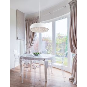 Nova Luce Lyon - Pendelleuchte - Ø 46 x 140 cm - matt weiß