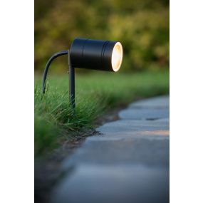 Lucide Arne - Bodenstrahler auf Erdspieß - Ø 6,3 x 36 cm - 5W LED inkl. - IP44 - schwarz
