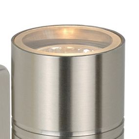 Lucide Arne 2 - Wandleuchte - 6,3 x 12 x 17 cm - 2 x 5W LED inkl. - IP44 - satiniertes Chrom