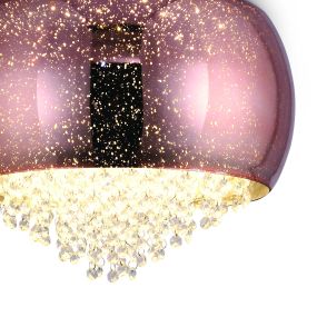 ONE Light Modern Glass Art Range - Deckenleuchte - Ø 28 x 20 cm - Kupfer