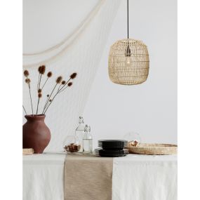 Nova Luce Melody - Hängeleuchte - Ø 30,5 x 215 cm - hellbraun