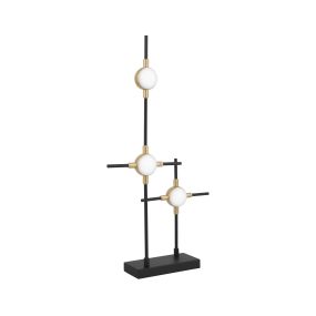 Nova Luce Atomo - Tischleuchte - 28 x 9 x 52 cm - 3 x 2,4W LED inkl. - gold und schwarz