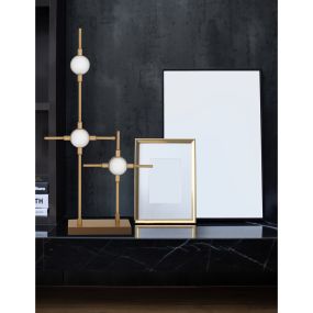 Nova Luce Atomo - Tischleuchte - 28 x 9 x 52 cm - 3 x 2,4W LED inkl. - gold