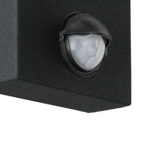 Lucide Arne 1 - Außenwandleuchte mit Bewegungssensor - 6,3 x 12 x 16,3 cm - 5W LED inkl. - IP44 - schwarz