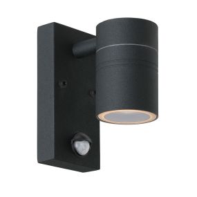 Lucide Arne 1 - Außenwandleuchte mit Bewegungssensor - 6,3 x 12 x 16,3 cm - 5W LED inkl. - IP44 - schwarz