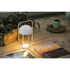 Faro Jellyfish - tragbare Lampe - Ø 31 x 17 cm - 3W LED inkl - matt weiß