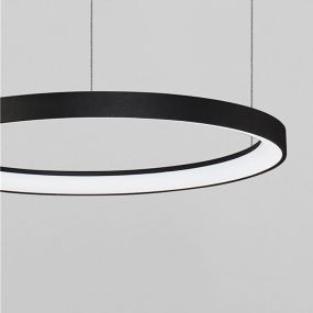 Nova Luce Pertino - Pendelleuchte - Ø 48 x 150 cm - 38W dimmbare LED inkl. - Sand schwarz