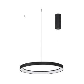 Nova Luce Pertino - Pendelleuchte - Ø 48 x 150 cm - 38W dimmbare LED inkl. - Sand schwarz