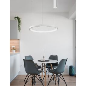 Nova Luce Pertino - Hängeleuchte - Ø 48 x 150 cm - 38W dimmbare LED inkl. - sandweiß