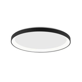 Nova Luce Pertino - Deckenleuchte - Ø 58 x 6 cm - 48W dimmbare LED inkl. - Sand schwarz
