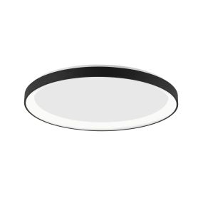 Nova Luce Pertino - Deckenleuchte - Ø 38 x 6 cm - 30W dimmbare LED inkl. - Sand schwarz