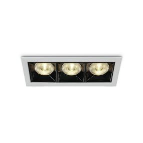 ONE Light Mirror Square Boxes - Einbaustrahler - 130 x 54 mm, 124 x 45 mm Einbaumaß - inkl. 12W LED - weiß