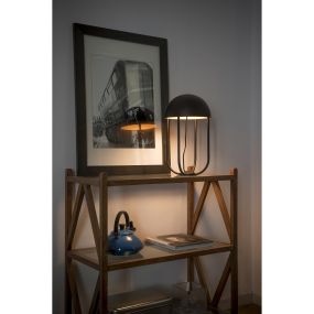 Faro Jellyfish - Tischleuchte - Ø 25 x 42 cm - 6W LED inkl. - schwarz und gold