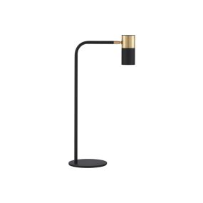 Nova Luce Pongo - tischleuchte mit schalter und USB-Stecker - Ø 16 x 55 cm - sand schwarz und gold