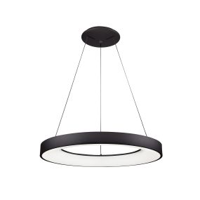 Nova Luce Rando Smart - Pendelleuchte - Ø 60 x 120 cm - 50W dimmbare LED inkl. - Tuya - sand schwarz
