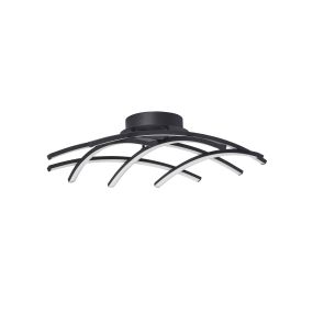 Nova Luce Gropius - Deckenleuchte - Ø 59 x 15 cm - 36W dimmbare LED inkl. - Sand schwarz