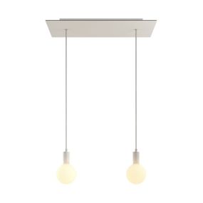 Creative Cables - Hängeleuchte 2L - 67,5 x 120 cm - weiß