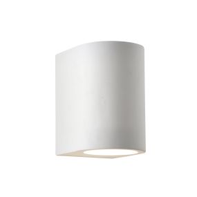 Searchlight Gypsum - überstreichbare Wandleuchte - 10 x 15 cm - weiß