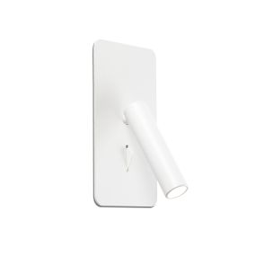 Faro Suau - Wandleuchte mit Schalter - 9,5 x 17 cm - 3W LED inkl. - matt weiß