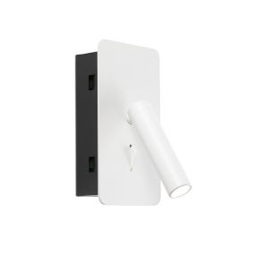 Faro Suau - Wandleuchte mit Schalter - 9,5 x 17 cm - 3W LED inkl. - matt weiß