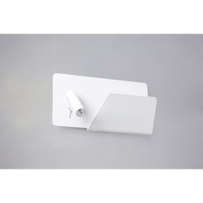 Faro Suau Right - Wandleuchte mit Schalter und USB-Anschluss - 28 x 12 x 15,5 cm - 3W LED inkl. - matt weiß