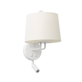 Faro Montreal - Wandleuchte mit Schalter - 21,5 x 19 x 39 cm - 3W LED inkl. - matt weiß