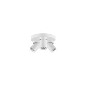 Nova Luce Amecy - Aufbaustrahler 3L - Ø 22 x 12,5 cm - Sand Weiß