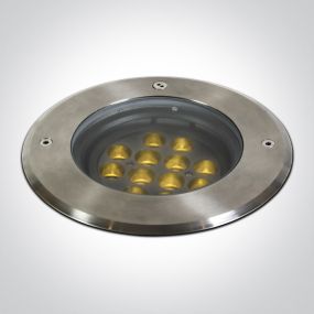 ONE Light Inground Tiltable Range - runder Bodenspot für den Außenbereich - Ø 210 mm, Ø 200 mm versenkt - 12 x 1.5W LED inkl. - IP67 - schwarz