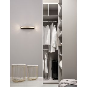 Nova Luce Grania - Wandleuchte - 35 x 14,5 x 3 cm - 6,5W LED inkl. - Sand schwarz