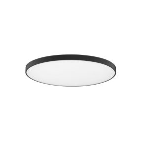 Nova Luce Perfect Profile - Deckenleuchte mit Fernbedienung (inkl.) - Ø 100 x 10 cm - 120W dimmbare LED inkl. - 2700K-6000K - schwarz