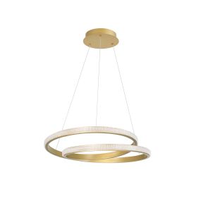 Nova Luce Grania - Pendelleuchte - Ø 55 x 120 cm - 25W dimmbare LED inkl - matt gold