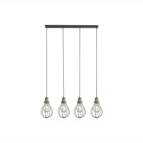 Searchlight Balloon Cage - Pendelleuchte - 81 x 15 x 120 cm - silber