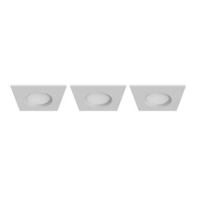 Nordlux Apollo - 3er-Set - 5,5W LED inkl. - 85 x 85 mm, Ø 72 mm Einbaumaß - IP65 - weiß
