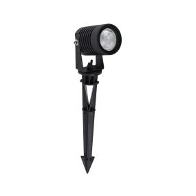 Nova Luce Pfahl - Bodenspot auf Erdspieß - 5 x 9 x 33 cm - 5W LED inkl. - IP65 - schwarz