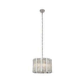 Searchlight Alexandra - Pendelleuchte - Ø 39 x 150 cm - satiniert silber