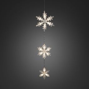 Konstsmide Weihnachtsbeleuchtung - Lichtvorhang - 21 x 60 cm - weiß