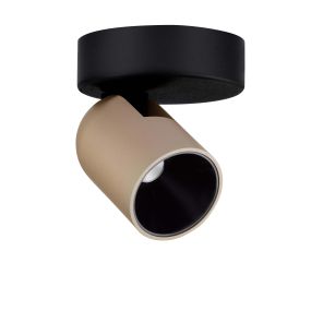 Nova Luce Sirmos - Deckenleuchte - Ø 10 x 12,6 cm - 8W dimmbar LED inkl. - Mokka Kaffee und Sand schwarz