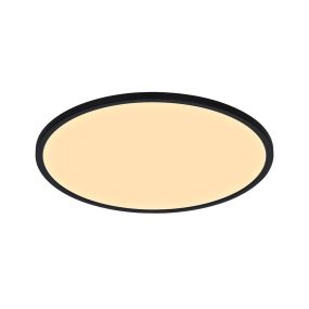 Nordlux Oja - Deckenleuchte - Ø 60 x 3,2 cm - 3 Stufen Moodmaker Funktion - 38W LED inkl. (2700K) - schwarz