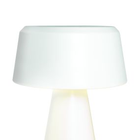 ONE Light Portable Trendy Light - wiederaufladbare Tischleuchte - Ø 15 x 22 cm - 3W dimmbare LED inkl - IP65 - weiß