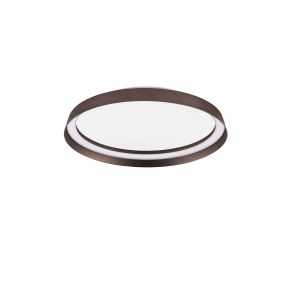 Nova Luce Ormi - Deckenleuchte - Ø 45 x 7 cm - 38W dimmbar LED inkl. - gebürstetes Kaffeebraun