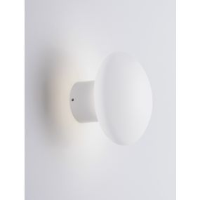 Nova Luce Onut - wandleuchte - Ø 12 x 9,5 cm - 10W LED inkl. - Weiß