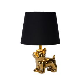 Lucide Extravaganza Sir Winston - Tischleuchte - Ø 21 x 31,5 cm - schwarz und gold