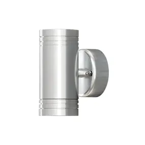 Konstsmide Monza Double - außenwandleuchte - 6 x 10 x 13 cm - 6W LED inkl. - IP54 - eloxiertes silber