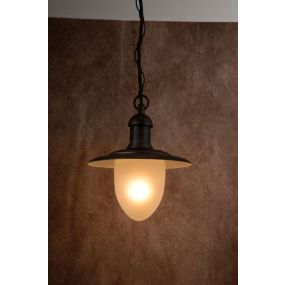 Lucide Aruba - Hängeleuchte - Ø 25 x78 cm - IP44 - rostbraun