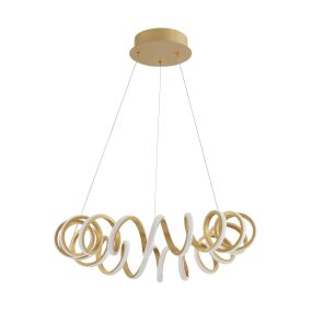 Nova Luce Zinia - Hängeleuchte - Ø 60 x 150 cm - 45W LED inkl. - Sandgold