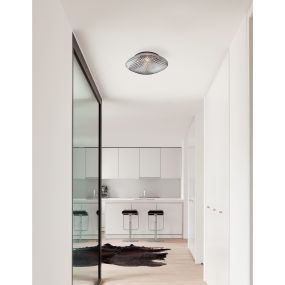 Nova Luce Sens - Deckenleuchte für Badezimmer - Ø 25 x 11 cm - IP44 - grau und schwarz