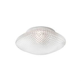 Nova Luce Sens - Deckenleuchte für Badezimmer - Ø 25 x 11 cm - IP44 - transparent und weiß