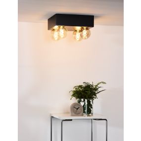 Lucide Surtus - Deckenleuchte - 29 x 29 x 8 cm - schwarz
