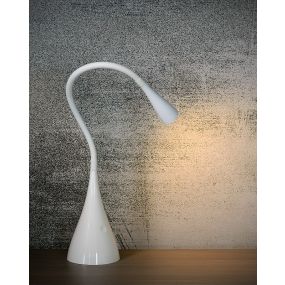 Lucide Zozy - Tischleuchte - Ø 11,2 x 48,5 cm - 4W LED inkl. - 3 Stufen dimmbar - weiß
