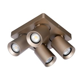 Artdelight Megano – Aufbau-Spot 4-flammig – 20 x 20 x 11,5 cm – Champagner